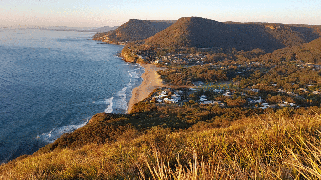 Morning view of Illawarra coastline at Stanwell Park
