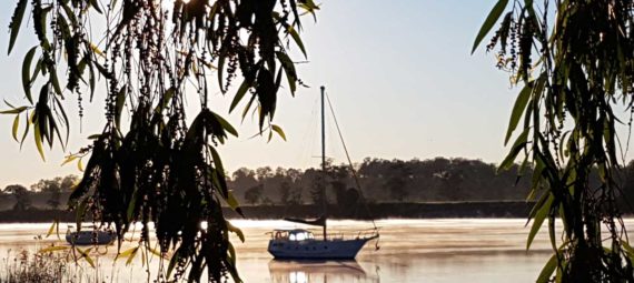 Boat on the water at Grafton