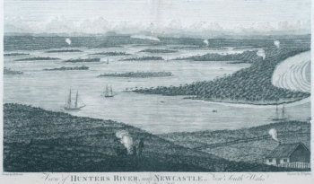 Engraving of Newcastle and Stockton about 1812