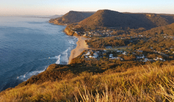 Morning view of Illawarra coastline at Stanwell Park