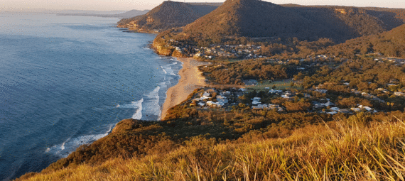 Morning view of Illawarra coastline at Stanwell Park