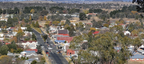 View over historic Uralla